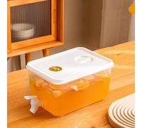 Fiorky 3.5/5/10L High Temperature Resistance Leakproof Fridge Beverage Dispenser with Spigot Juice Dispenser Filter Design Refrigerator Water Bottle with Lid BPA-Free for Fridge/Parties/Home