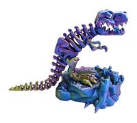 Fiorky 3D Printed Dinosaur Toy Bones with Base 3D-Printed Dinosaurs Skeletons Figures Animals Dino Full Articulated T-Rex Dinosaur Toys Home Office Decor