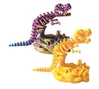 Fiorky 3D Printed Dinosaur Toy Bones with Base 3D-Printed Dinosaurs Skeletons Figures Animals Dino Full Articulated T-Rex Dinosaur Toys Home Office Decor