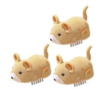 Fiorky 3Pcs Interactive Cat Electric Hamster Cat Toy Mouse Moving (Yellow)