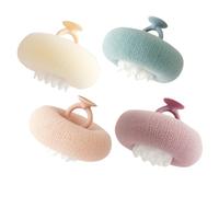 Fiorky 4PCS Sunflower Shower Ball Sponge Super Soft Sunflower Suction Cup Bath Ball Multifunctional for Shower Exfoliating