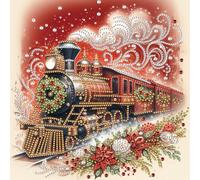 Fiorky 5D Holiday Diamond Art Kits for Adults Beginners,DIY Holiday Diamond Painting, Partial Special Shaped Drill Diamond Painting Kit Holiday Decor - Home Wall Decor - 30x30cm