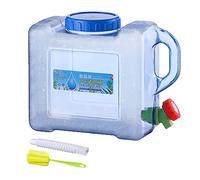Fiorky 5L Water Container with Tap Portable Plastic Water Bucket, Barrel Water Storage Bucket Easy to Clean Ideal for Camping Party Van School Outdoor Hiking Travel Emergency Survival