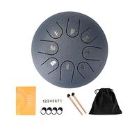Fiorky 6 Inches 8 Steel Tongue Drum- Percussion Instrument Notes Steel Drums with Storage Bag Musical for Yoga Meditation & Sound Therapy, Adult Gift with Bag, Mallets & Songbook