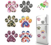 Fiorky 6Pcs Special Shape Diamond Painting Fridge Magnet White Fx Diamond Art Magnets Decals Diamond Painting Refrigerator Magnet for Fridge Whiteboards Car Mailbox Decor