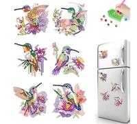 Fiorky 6Pcs Special Shape Fridge Magnet White Fx Diamond Art Magnets Decals Refrigerator Magnet for Fridge Whiteboards Car Mailbox Decor