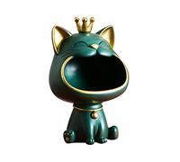 Fiorky Big Mouth Cat Storage, Cat Figurine Storage Box Resin Lucky Cat Statue Decoration Creative Big Mouths Cat Statue Cute Desktop Storage Accessories for Cat Lover Living Room Decorations
