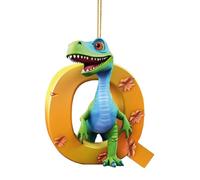 Fiorky Christmas Dinosaur Pendant Decoration Christmas Tree Ornament Acrylic Dino Figures Hanging Gift with Hanging Rope Dinosaur Letter Shape Hanging Ornament Alphabet Cartoon Pendant