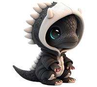 Fiorky Cool Dragon Figurines Cartoon Christmas Dragon Decor Creative Resin Dinosaur Sculptures Charm Dragon Statue Ornaments Xmas Party Decoration