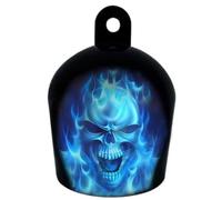 Fiorky Cowbell Horn Decoration Halloween Aluminum Gradient Black Design (B)