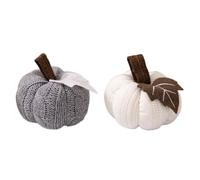 Fiorky Crochet Pumpkins Decoration Handmade Harvest Crochet Pumpkin Fabric Decorative Pumpkin for Farmhouse Mantel Decor