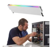 Fiorky Desktop Computer RAM Heatsink 5V 3PIN ARGB AURA Sync Aluminum Alloy Universal Memory Heat Sink DDR3 DDR4 DDR5 Heat Spreader Cooler for Desktop Computer PC Memory