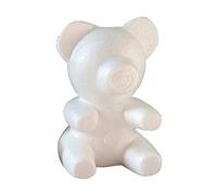 Fiorky DIY Artificial Rose Flowers 20CM Styrofoam Foam Bear White Bear Mold for Wedding forty Valentines Day for Home Decoration Flower Arrangement Mold Animal Foam Crafts