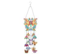 Fiorky DIY Diamond Art Painting Suncatcher, 5D Double Sided Wind Chime Hanging Ornaments, Crystal Art Flower Bird Butterfly Window Wall Pendant for Adult Wall Home Garden Decorations