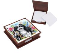 Fiorky DIY Diamond Painting Notebook Kits, Wooden Diamond Art Notebook Box with 160 Sheets Diamond Art Notepad Box for Home Office School Supplies Holiday Gifts