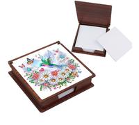 Fiorky DIY Diamond Painting Notebook Kits, Wooden Diamond Art Notebook Box with 160 Sheets Diamond Art Notepad Box for Home Office School Supplies Holiday Gifts