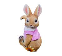 Fiorky Garden Rabbit Statue Outdoor Decoration, Rabbit Animal Figurine Garden Supplies Resin Statue Ornament Waterproof for Flowers Pot Pendant Garden Gift for Family/Friends