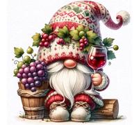 Fiorky Gnome Diamond Painting Kits for Adults, DIY Full Drill Round Diamond Painting Gnome Kit Diamond Painting Craft for Home Decor Gifts 30x30cm