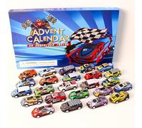 Fiorky Hot Whe-els Cars Toy Christmas Advent Calendar, 24 Days Christmas Countdown Calendar With Race Cars Toys Christmas Party Favor Gifts for Boys Kid