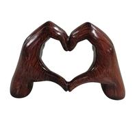 Fiorky Imitation Wood Grain Love Hand Ornament, Hands Loves Gesture Sculpture Aesthetic Modern Statue, Expression of Appreciation &, Wedding Present