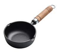 Fiorky Milk Pan Multipurpose Saucepan - Cast Iron Mini Egg Frying Pan Nonstick Steak Auxiliary Fod Pan Small Soup Pot with Pour Spout Butter Melting Pot Gas Stove Induction Cooker Universal