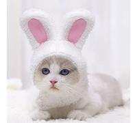 Fiorky Pet Rabbit Ear Hat Cat Dog Headgear Cute Costume Bunny Hat with Ears Pet Headdress for Cats Small Dogs Party Easter Accessory