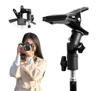 Fiorky Photo Studio Heavy Duty Metal Clamp Holder 1/4 Inch To 3/8inch Screw Mount Reflector Metal Clip Mount for Flash LED Light Umbrella