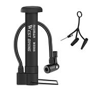 Fiorky Portable Mini Bike Pump, Bicycle Floor Pump Schrader Valve Bike Air Pump Hand Tyre Pumps Ultra-Light MTB Road Bike Tire Inflator Accessories