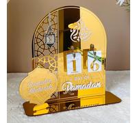 Fiorky Ramadan Advent Calendar, Acrylic Ramadan Mubarak Countdown Calendars 2024, 30 Days Til Eid Decorations Gifts Ramadan Craft Decor for Party Home Ramadan Ornament