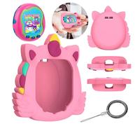 Fiorky Silicone Case, Shockproof Protective Cover Anti-Scratch Protective Skin Sleeve She-ll with Finger Lanyard for Tamagotchi Uni 2023 Virtual Pet M”-“AChine with Lanyard for Kids Gifts