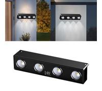 Fiorky Solar Powered LED Exterior Wall Light IP54 Waterproof Garden Landscape Light 2200mAh Address Sign Light for Commercial Signage