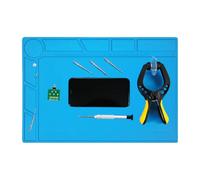Fiorky Soldering and Repair Mat Silicone - Insulation Repair Pad an-ti-Static Heat-Re-sistant Work Pad Desk Platform Magnetic Soldering Mat for B-GA Soldering Computer Cellphone Repair