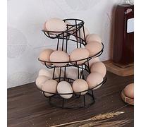 Fiorky Spiral Egg Skelter Dispenser Rack, Sturdy Base Egg Holder Drying Rack and Organizer for Kitchen Countertop