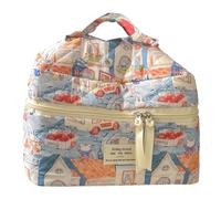 Fiorky Travel Makeup Bag, Quilted Makeup Bag Travel Cosmetic Bag Cosmetic Organizer Bag Aesthetic Portable Cosmetic Pouch Little Rabbit for Travel Vacation, Makeup Storage Brush for Women