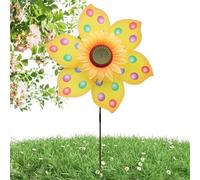 Fiorky Wind Spinners for Yard and Garden, Sunflower Windmill Rotating Sunflower Wind Spinner Stake Standing Lawn Flower Pinwheel for Outdoor Party Garden Yard Decor