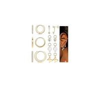 FIOROYAL Earrings for Women 14K Gold Plated Small Stud Hoop Earrings Set Hypoallergenic Cartilage Earring Stacks Dangle Huggie Conch Helix Piercings Multiple Jewelry Gold/Silver