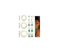 FIOROYAL Earrings for Women 14K Gold Plated Small Stud Hoop Earrings Set Hypoallergenic Cartilage Earring Stacks Dangle Huggie Conch Helix Piercings Multiple Jewelry Gold/Silver