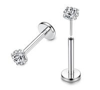 FIOROYAL G23 Titanium Helix Earring, Labret Piercing Jewellery,Flat Back 8