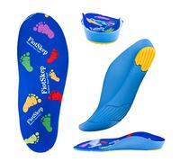 FiotSkep Kids Arch Support Orthotics Over-Pronation Plantar Fasciitis Flat Feet PU Foam Inserts Relieve Foot Back Hip Leg and Knee Pain, Gel Cushion for Heel Pain, Multicolor, 5-7.5M Big