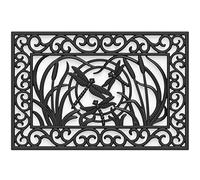 FIOZOR Original Rubber Door Mat for Outdoor Indoor, Easy Clean, Durable Waterproof Doormats, Low-Profile Rug Mats for Patio,Entry (Black Dragonfly, 30 * 20“)