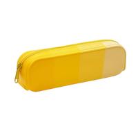 Fiozroor 20 * 6 * 5CM Yellow Pencil Case for Girls/Womens Gradient Silicone Pencil Case for School Stationery Office Supplies Travel Make Up Bag