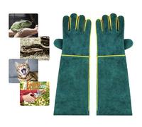 FIPASEN Animal Handling Gloves Bite Resistant, 15.7'' Anti Scratch Gloves for Grabbing Cats Reptile Puppy Bird or Gardening