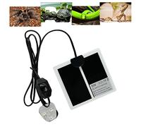 FIPASEN Reptile Heating Mat, Reptile Heating Pad with Temperature Adjustment for Reptiles Tortoise Snakes Lizard Gecko Hermit Crab Turtle Amphibians - Removable Terrarium Heat Mats(5W, 6x5.5 inches)