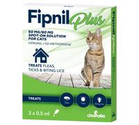 Fipnil Plus Spot On Cat Flea Treatment 0.5ml x 3 Pipettes