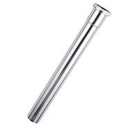 Fipoque Brass Slip Joint Extension Tube 1-1/4” OD x 12” with Nut and Rubber Washer, Polished Chrome