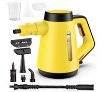 Fippesax Handheld Steam Cleaner, 400ml Pressurized Multi-Purpose Steam Cleaner with 9pcs Accessories,Chemical Free Steam Cleaners for Home Use,Cleaning Floor,Tile,Windows,Couch,Grout (UK Plug-Yellow)