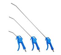 Fippy 3PCS Air Blow Gun with Long Air Blow Nozzle for Precision Machinery, Workshop, Instrument Dust Cleaning (Blue)