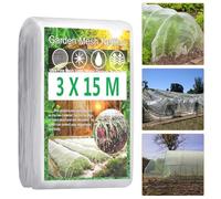 Fippy 3X15M Garden Mesh Netting Pest Barrier for Plants, Insect Netting Garden Bug Mesh for Blueberry Bushes, Vegetables Fruits Trees Protection