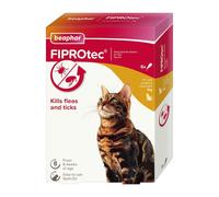 FIPROtec Flea & Tick Spot-On for Cats (6 Pipettes) beaphar Clear One Size