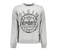 Plein Sport Mens Gray Cotton Sweater - Grey - Size Large